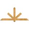 Ekena Millwork Kennewick Rough Sawn Timber Gable Bracket, Western Red Cedar, 60"W x 27"H x 2"D x 4"F, 11/12 Pitch GBW060X27X0204KEN00RWR - alternate 1